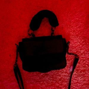 Black satchel crossbody purse